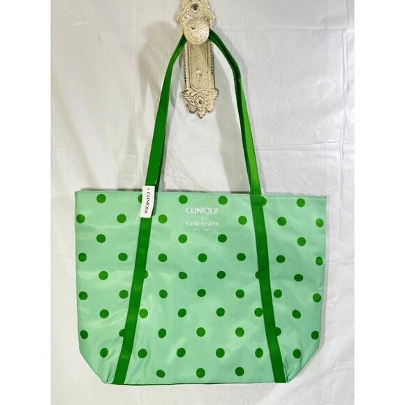 CLINIQUE & KATE SPADE tote BAG NEW  With  Makeup Bag - Picture 4 of 10